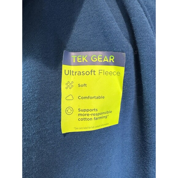 Tek Gear Hoodie Size 1X Ultrasoft Fleece Jacket Blue Long Sleeve Women's NWT - Picture 4 of 10